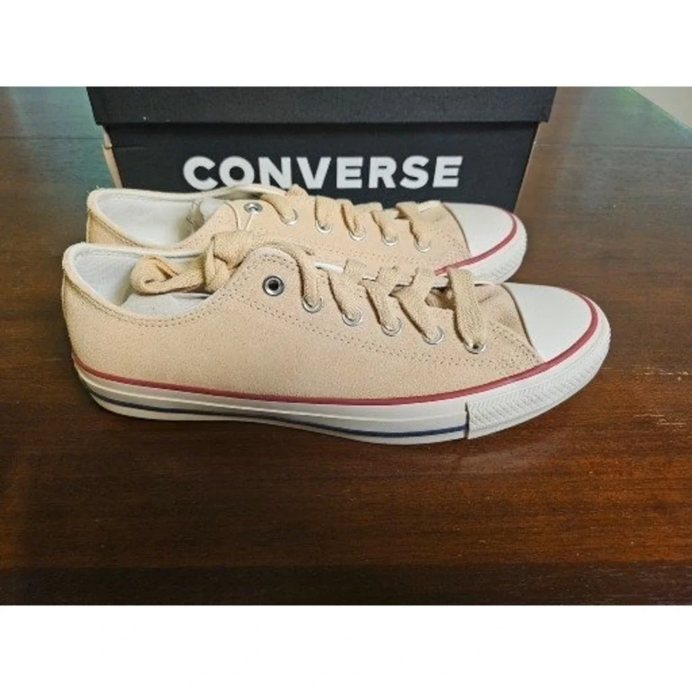 Converse CTAS Ox Sneakers Mens 8 Woman 10 Coastal Dune Suede Low Top A14811C - Picture 2 of 8